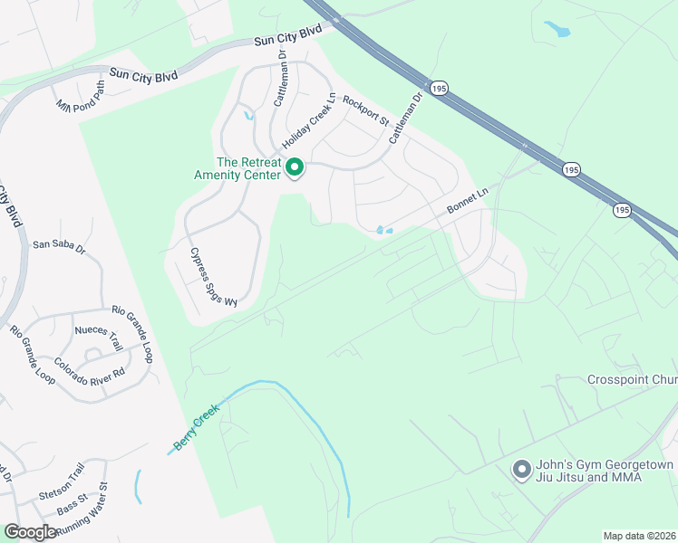 map of restaurants, bars, coffee shops, grocery stores, and more near 716 Bonnet Lane in Georgetown