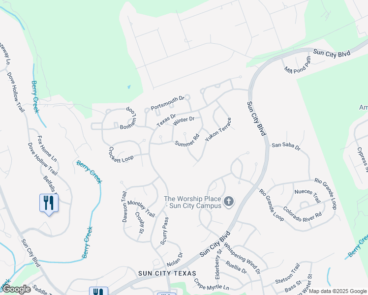 map of restaurants, bars, coffee shops, grocery stores, and more near 210 Summer Road in Georgetown