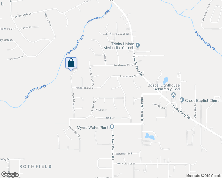 map of restaurants, bars, coffee shops, grocery stores, and more near 9299 Homestead Court in Semmes