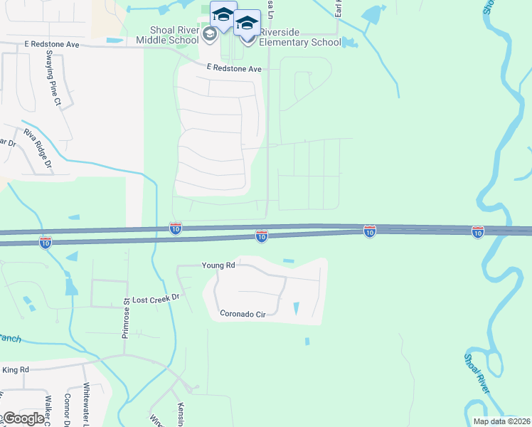 map of restaurants, bars, coffee shops, grocery stores, and more near 4701 Okaloosa Lane in Crestview