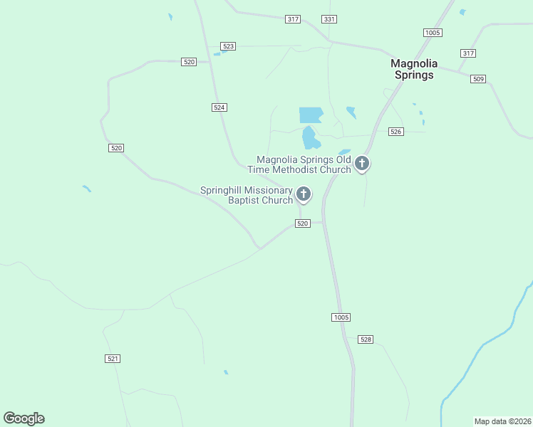 map of restaurants, bars, coffee shops, grocery stores, and more near 1103 County Road 524 in Magnolia Springs