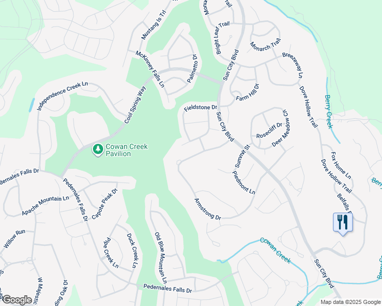 map of restaurants, bars, coffee shops, grocery stores, and more near 745 Armstrong Drive in Georgetown