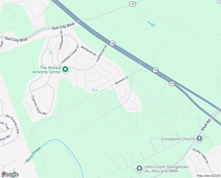 map of restaurants, bars, coffee shops, grocery stores, and more near 401 Bonnet Lane in Georgetown