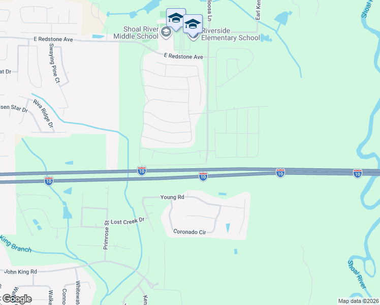 map of restaurants, bars, coffee shops, grocery stores, and more near 955 Merganser Way in Crestview
