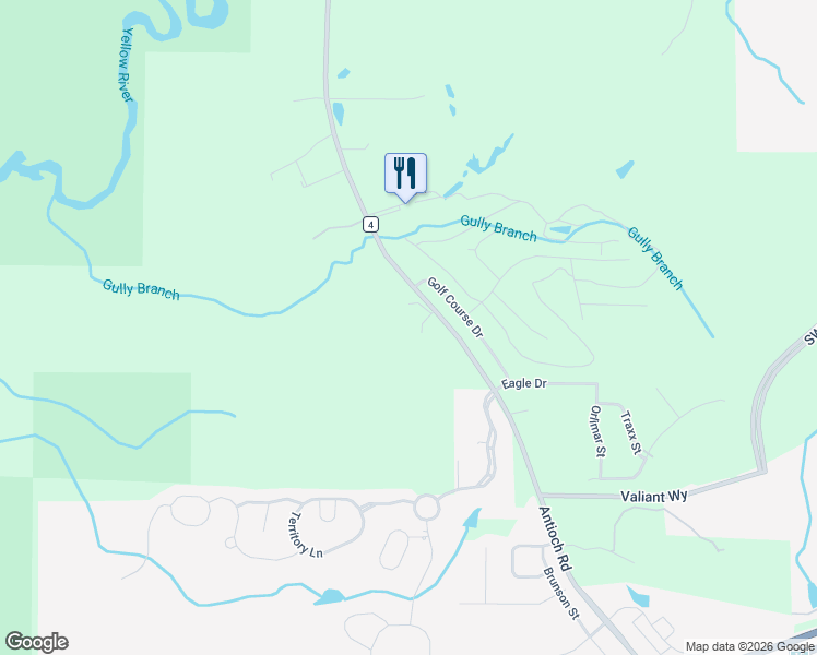 map of restaurants, bars, coffee shops, grocery stores, and more near 4902 Antioch Road in Crestview
