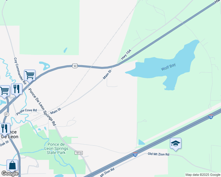 map of restaurants, bars, coffee shops, grocery stores, and more near 2822-2828 Irene Road in Ponce de Leon