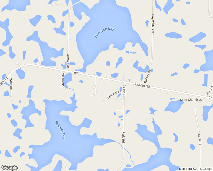 map of restaurants, bars, coffee shops, grocery stores, and more near 75 Corbin Road in Cottondale