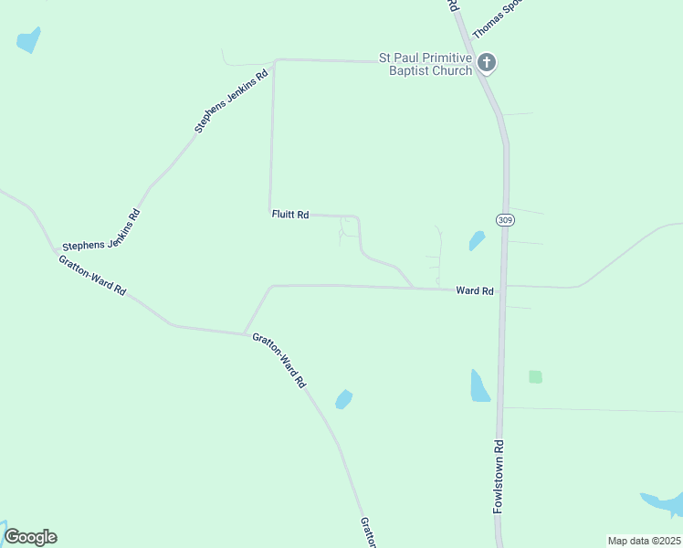map of restaurants, bars, coffee shops, grocery stores, and more near 158 Ward Road in Attapulgus