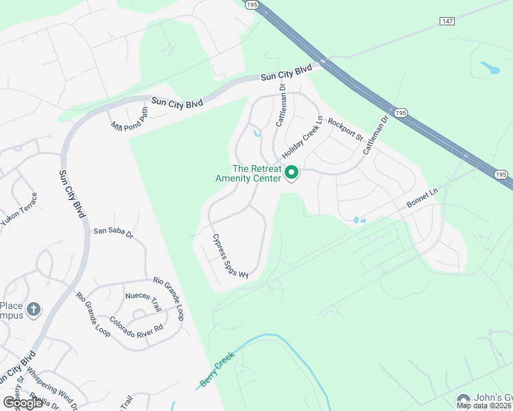 map of restaurants, bars, coffee shops, grocery stores, and more near 368 Cypress Springs Way in Georgetown