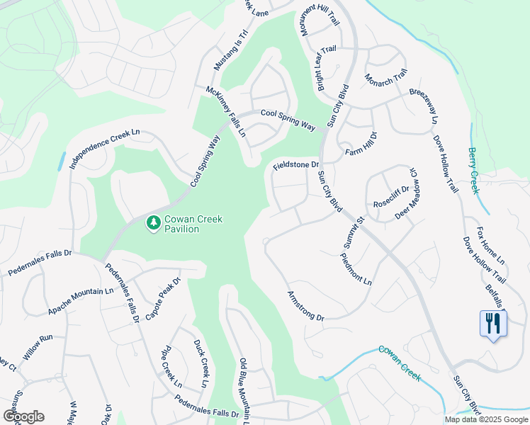map of restaurants, bars, coffee shops, grocery stores, and more near 510 Lake Sommerville Trail in Georgetown