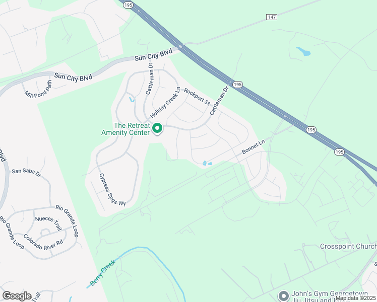 map of restaurants, bars, coffee shops, grocery stores, and more near 302 Brenham Pass in Georgetown