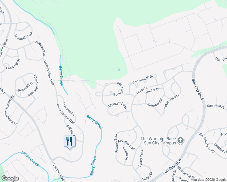 map of restaurants, bars, coffee shops, grocery stores, and more near 120 Bowie Circle in Georgetown