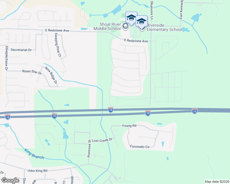 map of restaurants, bars, coffee shops, grocery stores, and more near 919 Merganser Way in Crestview
