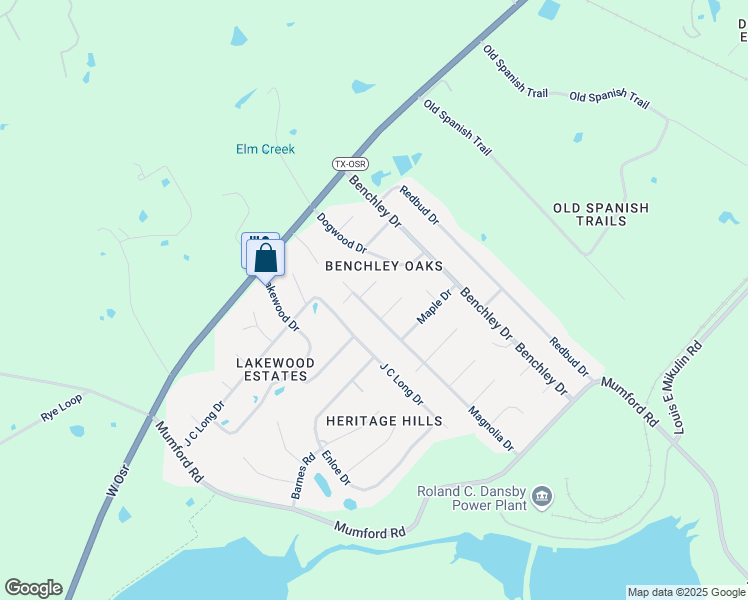 map of restaurants, bars, coffee shops, grocery stores, and more near 6160 Magnolia Drive in Bryan