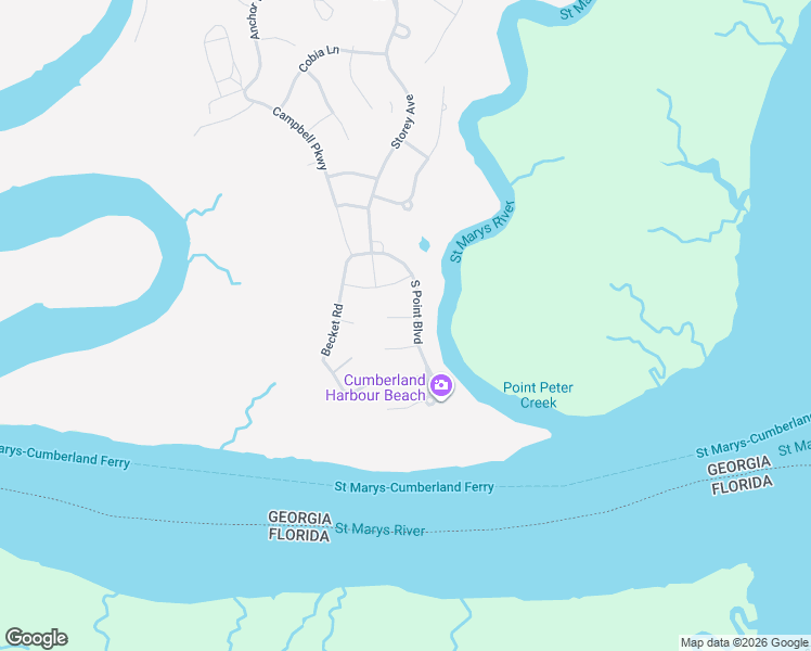 map of restaurants, bars, coffee shops, grocery stores, and more near South Point Boulevard in St. Marys