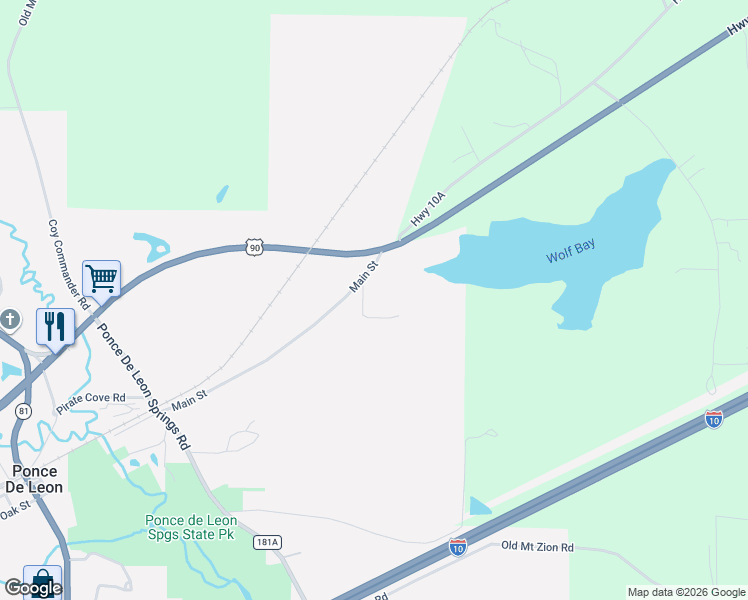 map of restaurants, bars, coffee shops, grocery stores, and more near 2822-2828 Irene Road in Ponce de Leon