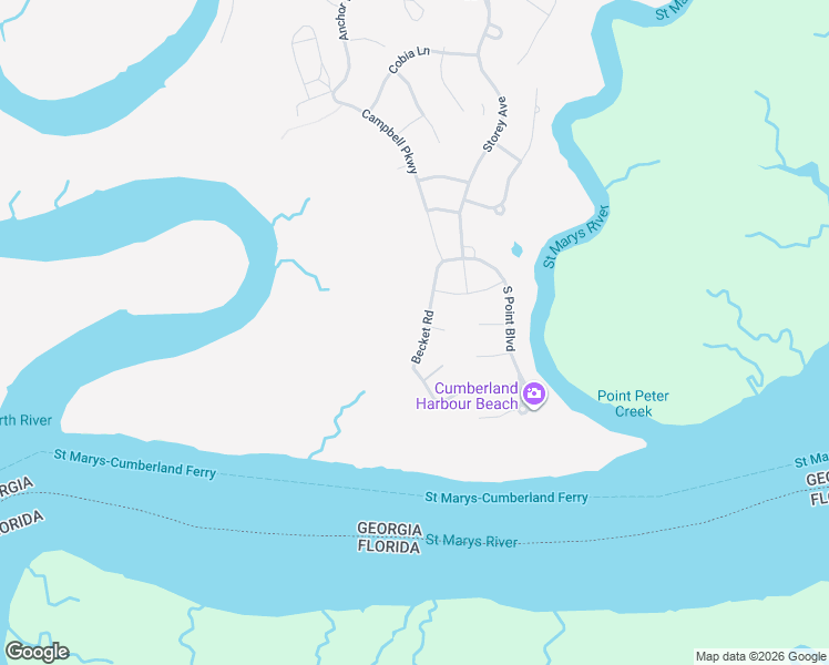 map of restaurants, bars, coffee shops, grocery stores, and more near 300 Becket Road in St. Marys