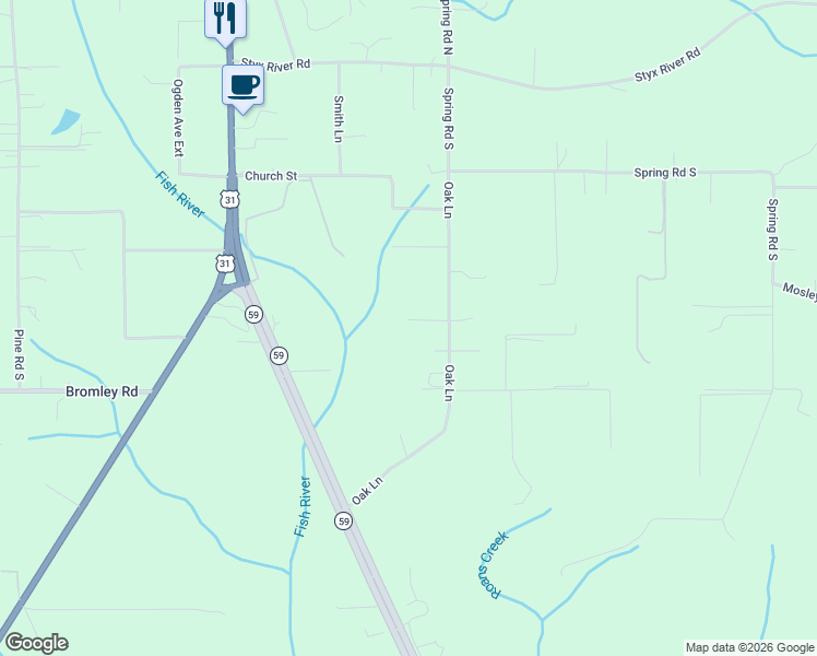 map of restaurants, bars, coffee shops, grocery stores, and more near 34655 Oak Lane in Stapleton