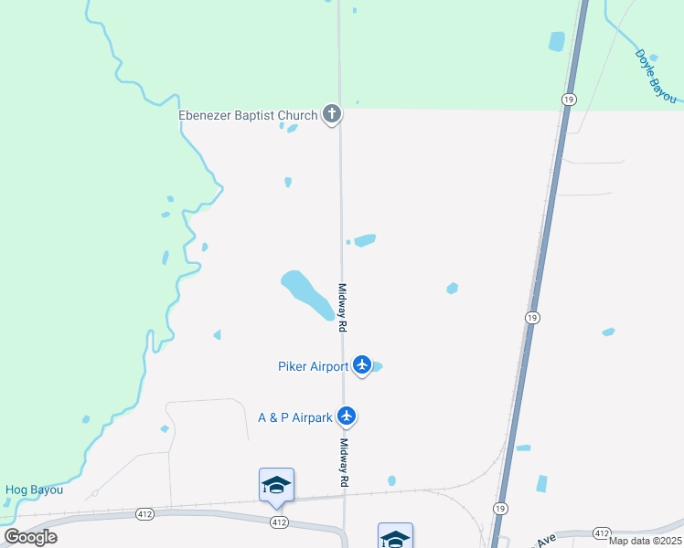 map of restaurants, bars, coffee shops, grocery stores, and more near 1240 Midway Road in Slaughter