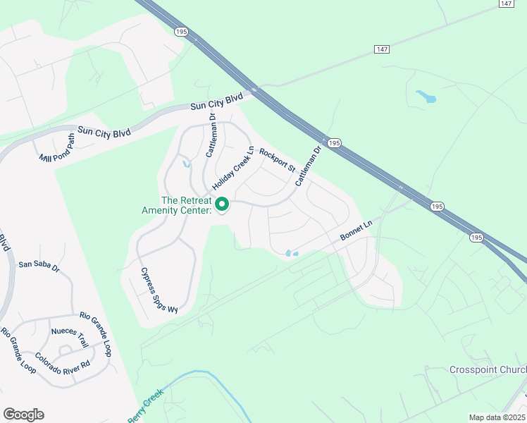 map of restaurants, bars, coffee shops, grocery stores, and more near 100 Brenham Pass in Georgetown