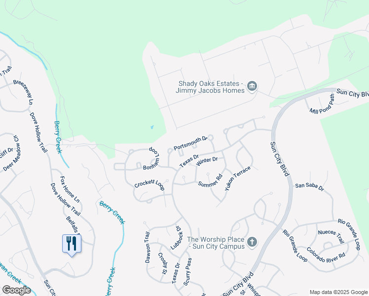 map of restaurants, bars, coffee shops, grocery stores, and more near 123 Hampton Circle in Georgetown