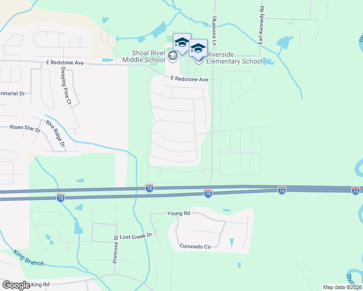 map of restaurants, bars, coffee shops, grocery stores, and more near 832 Moorhen Way in Crestview