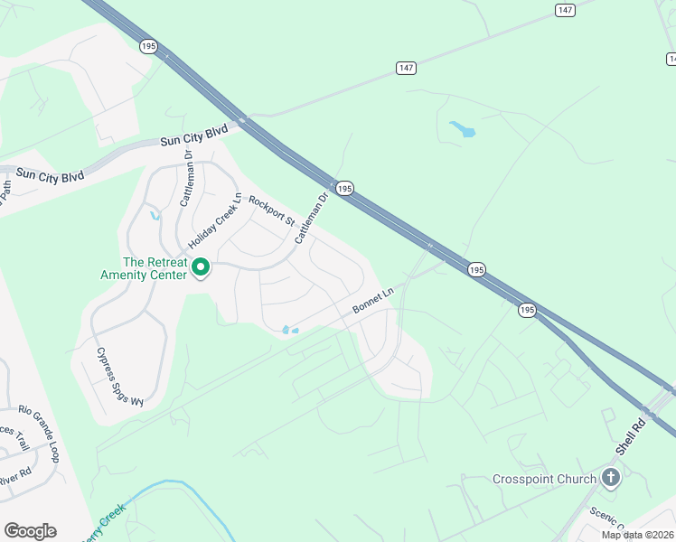 map of restaurants, bars, coffee shops, grocery stores, and more near 108 Comal Lane in Georgetown