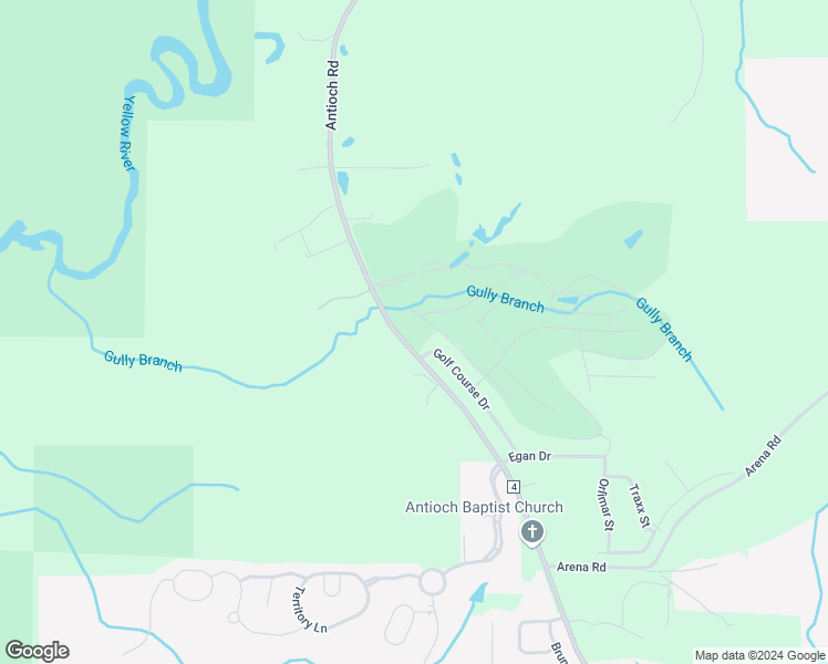 map of restaurants, bars, coffee shops, grocery stores, and more near 4863 Antioch Road in Crestview