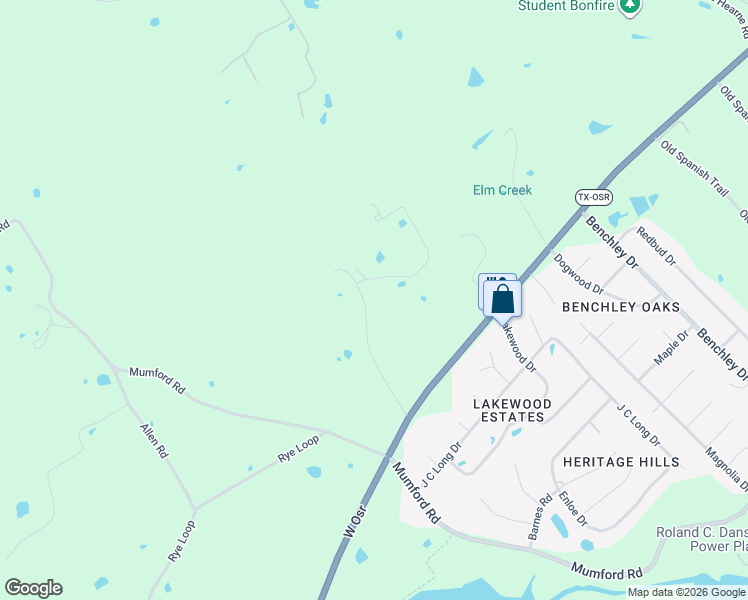 map of restaurants, bars, coffee shops, grocery stores, and more near 6602 Peyton Road in Bryan