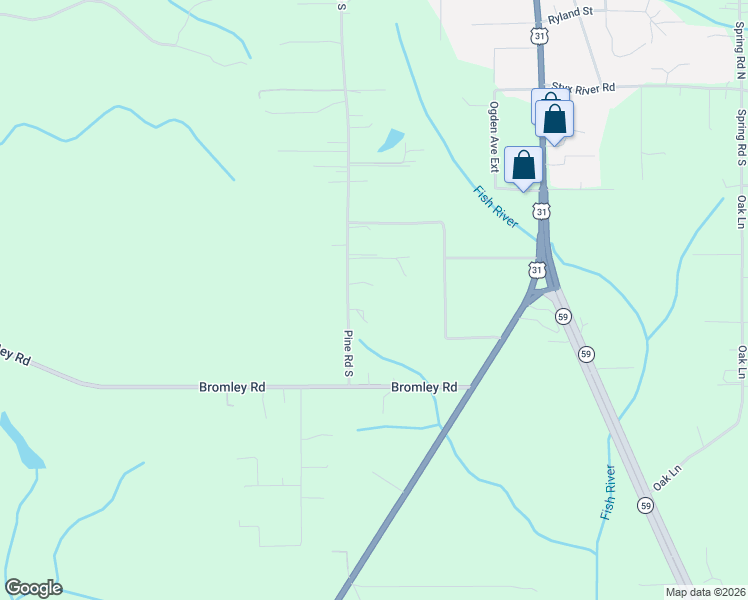 map of restaurants, bars, coffee shops, grocery stores, and more near 35341 Pine Rd S in Stapleton