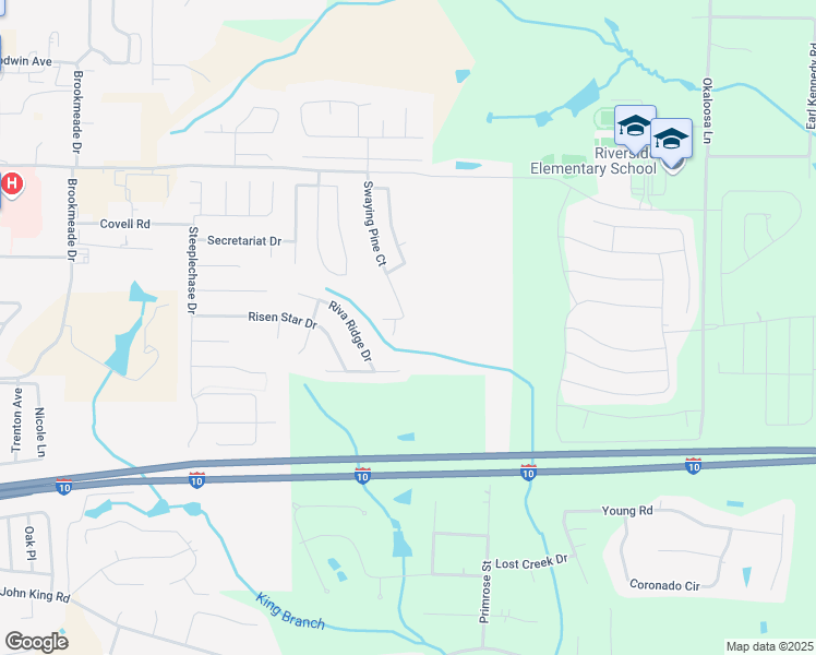 map of restaurants, bars, coffee shops, grocery stores, and more near 264 Swaying Pine Court in Crestview