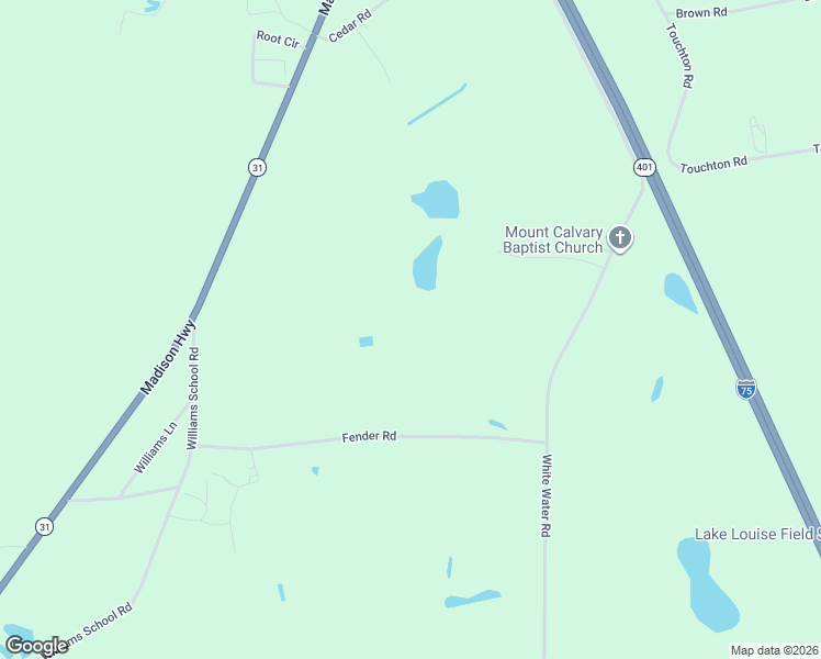 map of restaurants, bars, coffee shops, grocery stores, and more near 3979 Fender Road in Valdosta