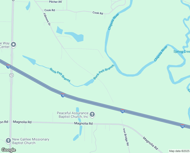 map of restaurants, bars, coffee shops, grocery stores, and more near 2361 Fillmore Drive in Marianna