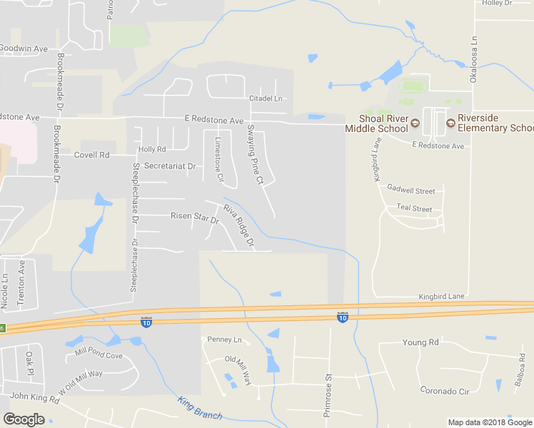 map of restaurants, bars, coffee shops, grocery stores, and more near 283 Swaying Pine Court in Crestview