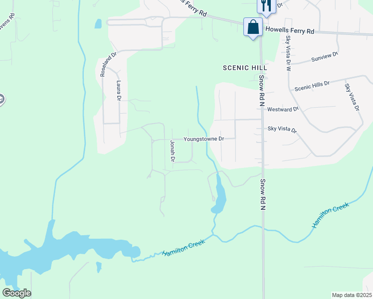 map of restaurants, bars, coffee shops, grocery stores, and more near 1995 Ark Drive East in Semmes