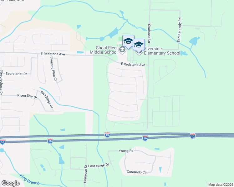 map of restaurants, bars, coffee shops, grocery stores, and more near 657 Teal Street in Crestview