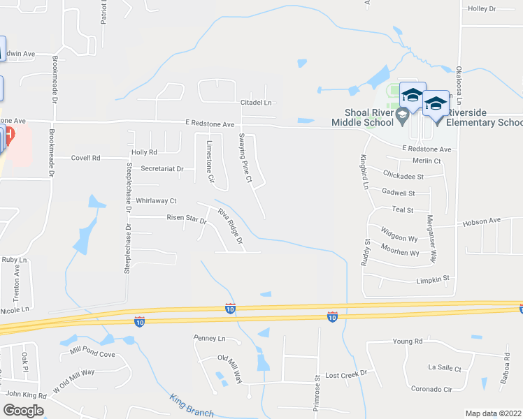 map of restaurants, bars, coffee shops, grocery stores, and more near 267 Swaying Pine Court in Crestview