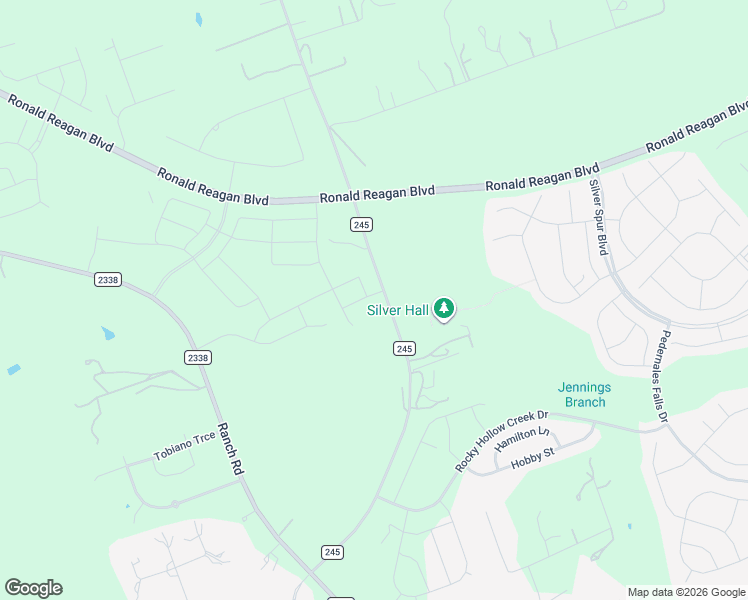 map of restaurants, bars, coffee shops, grocery stores, and more near 840 County Road 245 in Georgetown