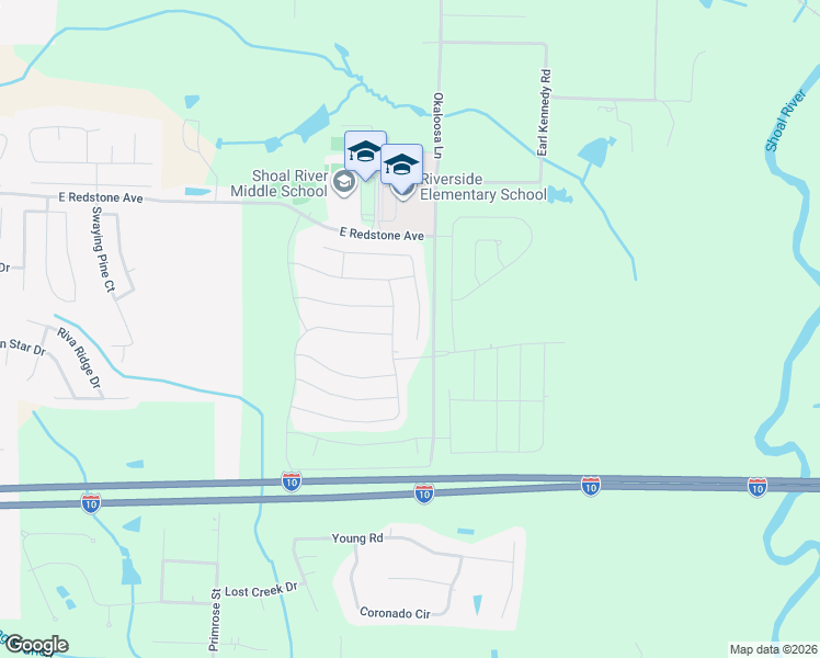 map of restaurants, bars, coffee shops, grocery stores, and more near 365 Merlin Court in Crestview