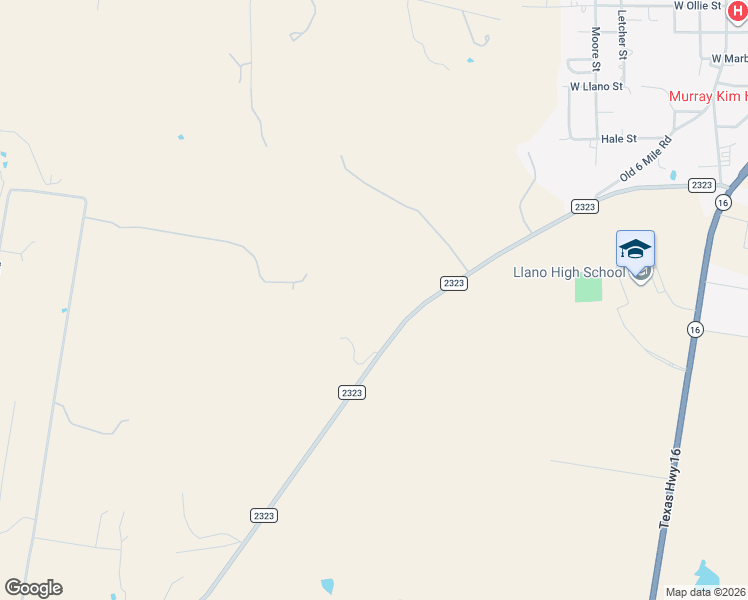 map of restaurants, bars, coffee shops, grocery stores, and more near 791 Ranch Road 2323 in Llano