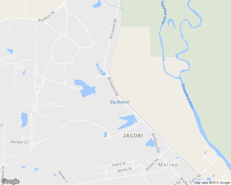 map of restaurants, bars, coffee shops, grocery stores, and more near 7309 Brickyard Road in Molino