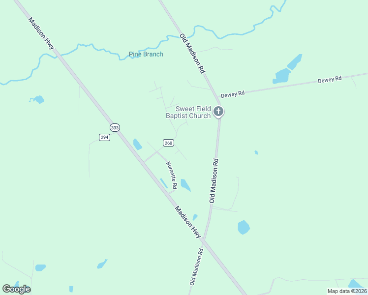 map of restaurants, bars, coffee shops, grocery stores, and more near 220 Forest Lane in Quitman