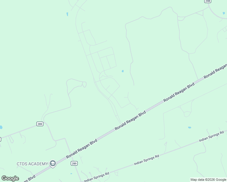 map of restaurants, bars, coffee shops, grocery stores, and more near Ronald Reagan Boulevard in Georgetown