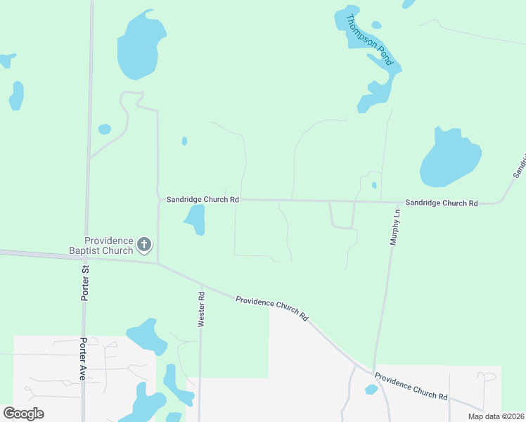 map of restaurants, bars, coffee shops, grocery stores, and more near 2184 Sandridge Church Road in Grand Ridge