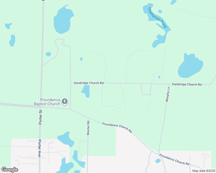 map of restaurants, bars, coffee shops, grocery stores, and more near 2184 Sandridge Church Road in Grand Ridge