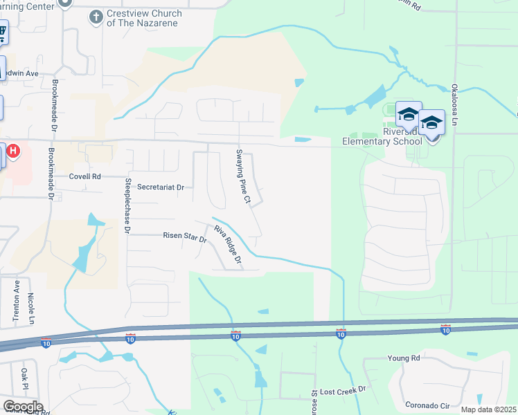 map of restaurants, bars, coffee shops, grocery stores, and more near 422 Crooked Pine Trail in Crestview