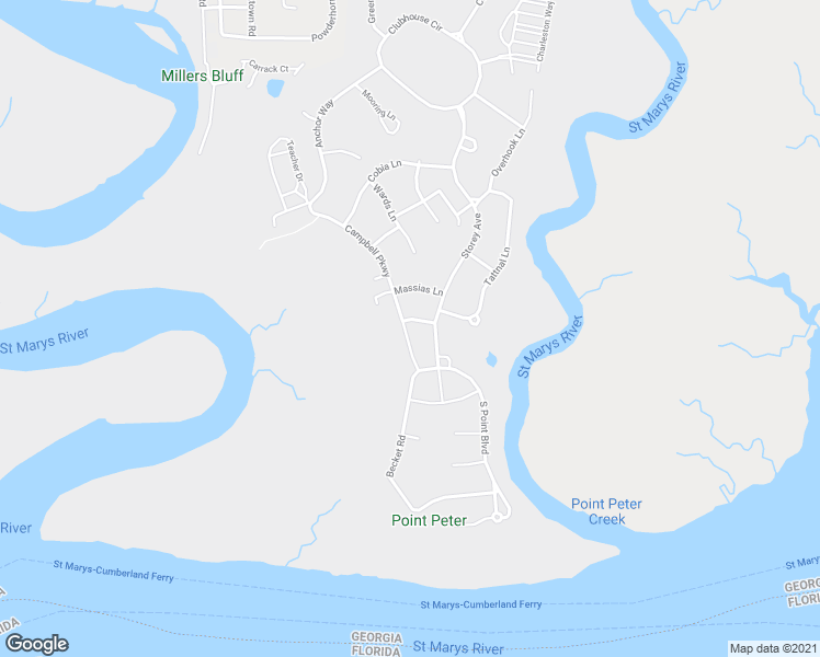 map of restaurants, bars, coffee shops, grocery stores, and more near 105 Elbert Lane in St. Marys