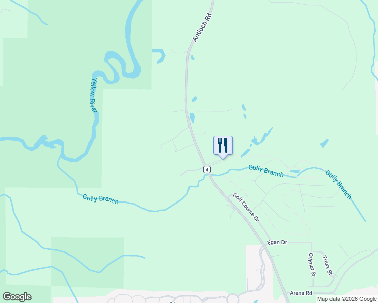 map of restaurants, bars, coffee shops, grocery stores, and more near 2030 Jerry Lane in Crestview