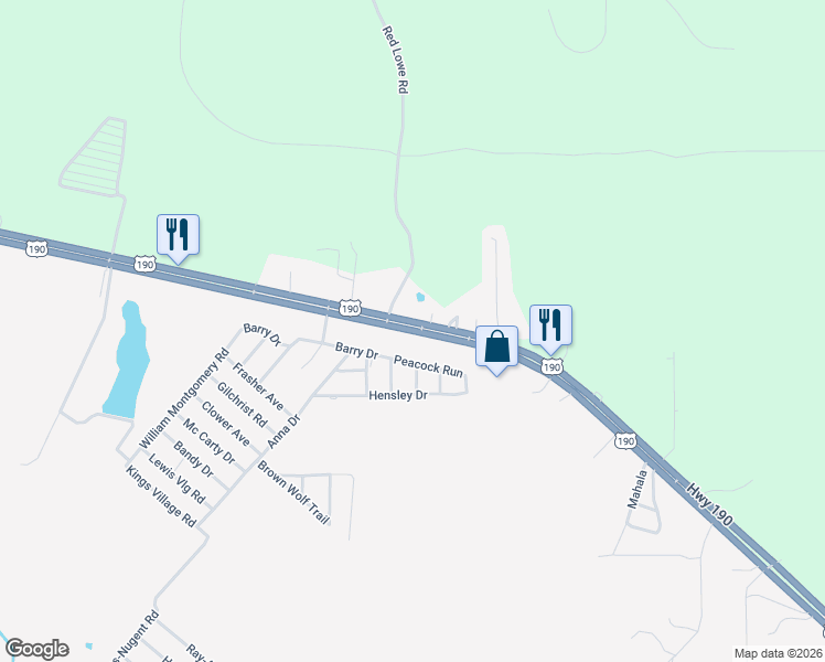 map of restaurants, bars, coffee shops, grocery stores, and more near 3991 Ronald Reagan Highway in Livingston