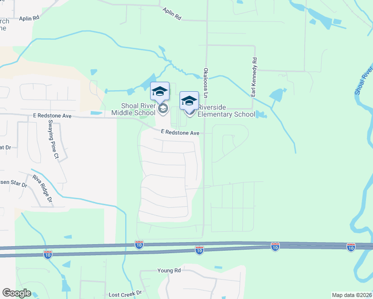 map of restaurants, bars, coffee shops, grocery stores, and more near 493 Merganser Way in Crestview